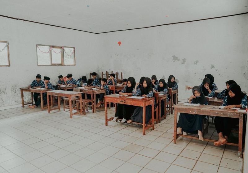 Suasana kelas saat pelajaran